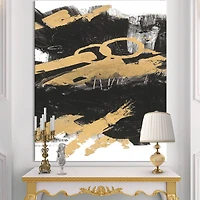 Designart - Gold and Black drift IV