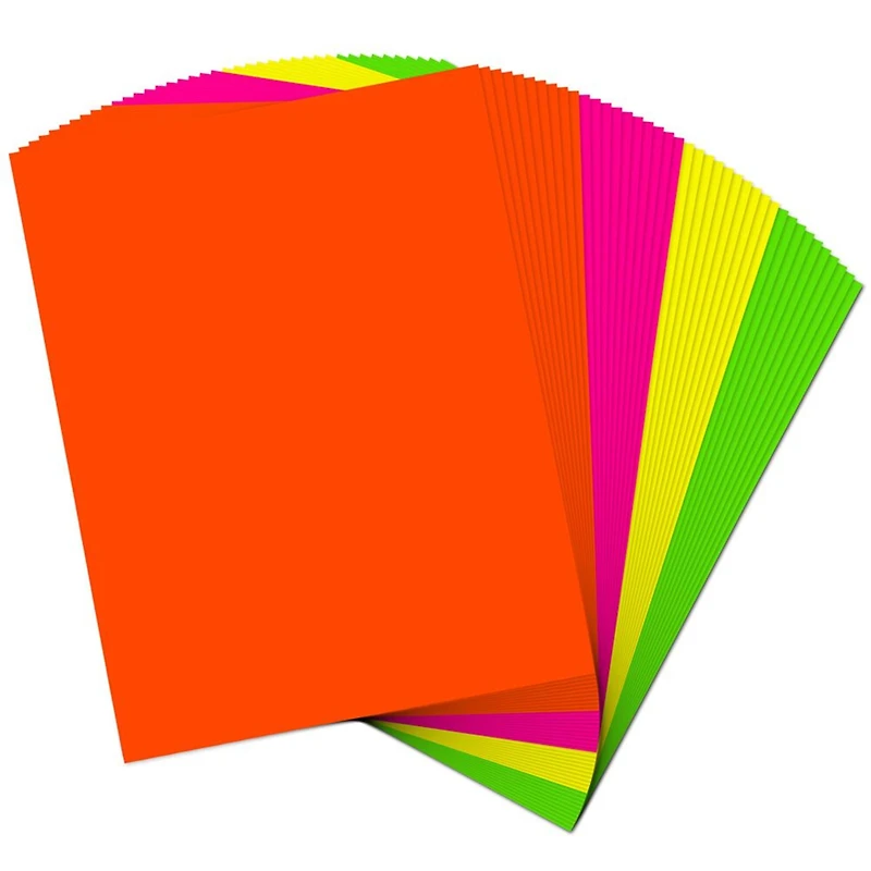 JAM Paper Assorted Neon Full Sheet Shipping Labels, 8.5" x 11"