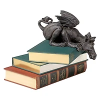 Design Toscano 3.5" Whittingford the Chagrined Sitting Dragon Sculpture Set 