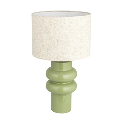 Hello Honey® 20.5" Stoneware Table Lamp with Linen Shade and Inline Switch