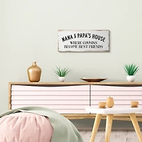 Stupell Industries Nana & Papa's House Greeting Traditional Family Canvas Wall Art