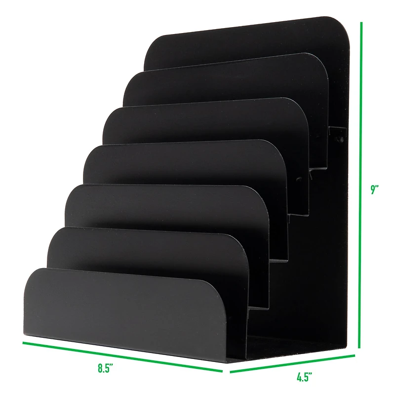 Mind Reader Black Incline Vertical Desk Organizer