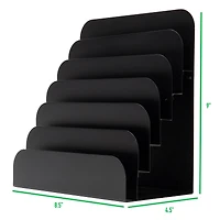 Mind Reader Black Incline Vertical Desk Organizer