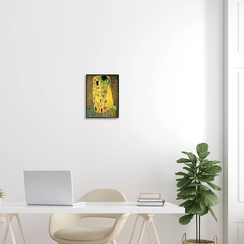 Stupell Industries Funny Classic Klimt Aliens Framed Giclee Art