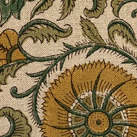 Hello Honey® 20" x 14" Green & Yellow Verdant Charm Linen Lumbar Pillow