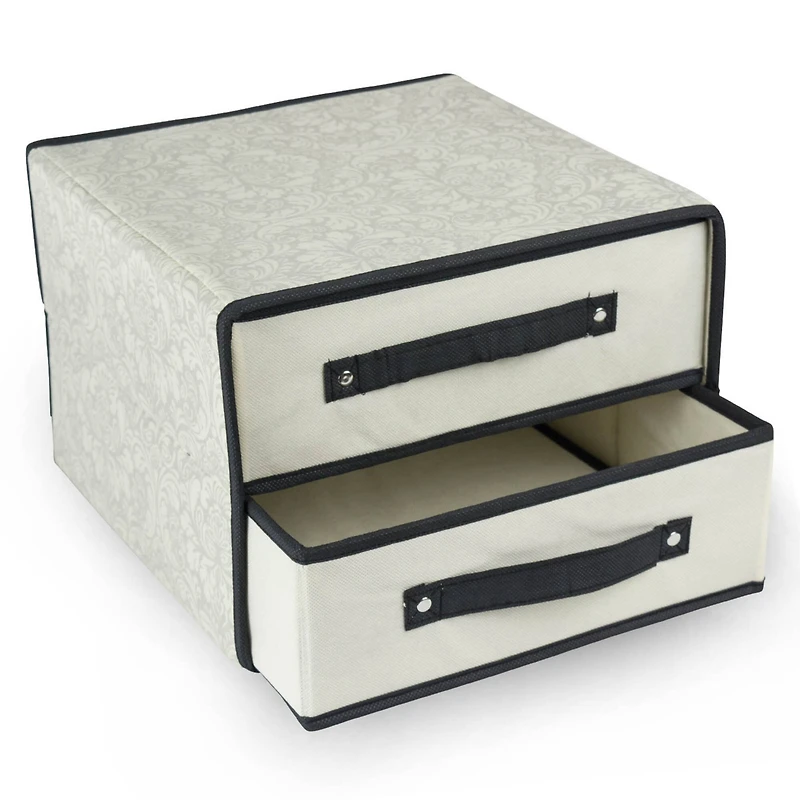 DII® White Damask 2 Drawer Storge Closet