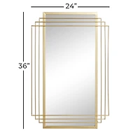 CosmoLiving by Cosmopolitan Gold Glam Metal Wall Mirror