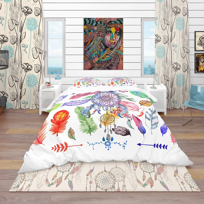 Designart 'Indian Dream Catcher' Southwestern Bedding Set