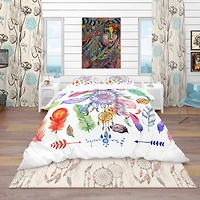 Designart 'Indian Dream Catcher' Southwestern Bedding Set