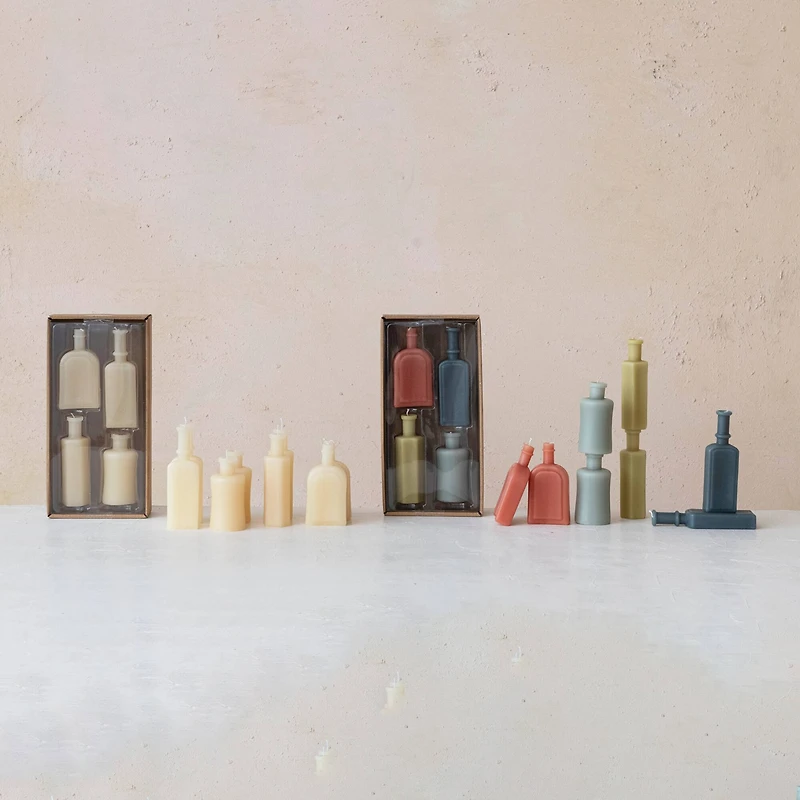 Hello Honey® Cream Unscented Bottle-Shaped Candle Set