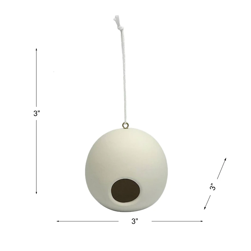 Mini Round Ceramic Birdhouse by Make Market®