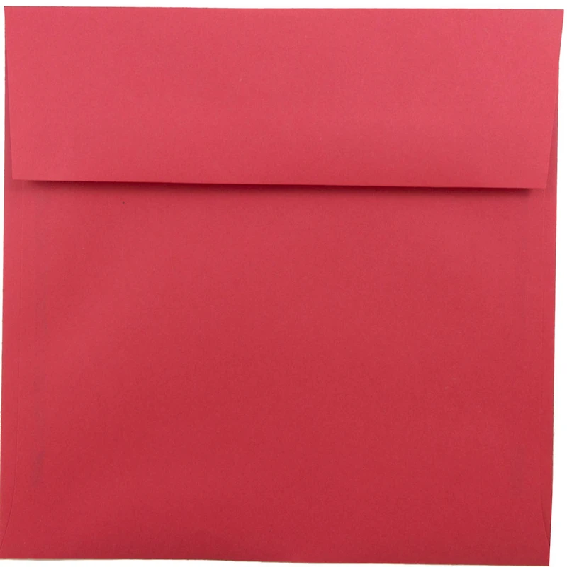 JAM Paper 8.5" x 8.5" Red Square Colored Invitation Envelopes, 25ct.