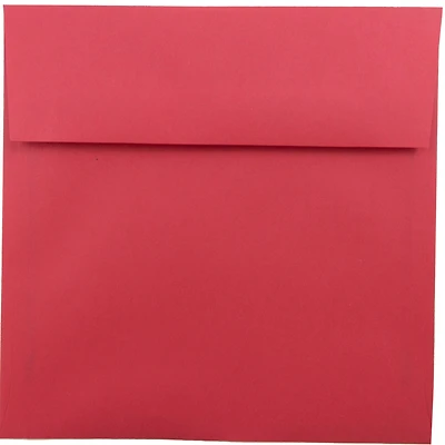 JAM Paper 8.5" x 8.5" Red Square Colored Invitation Envelopes, 25ct.