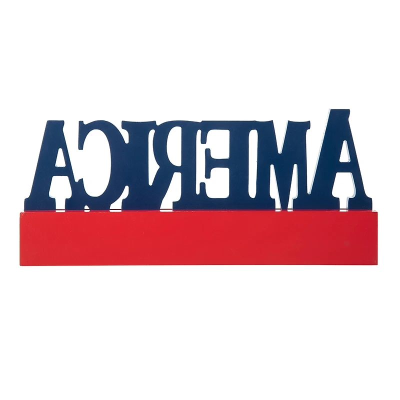 Glitzhome® 14" Wide America the Beautiful Tabletop Décor