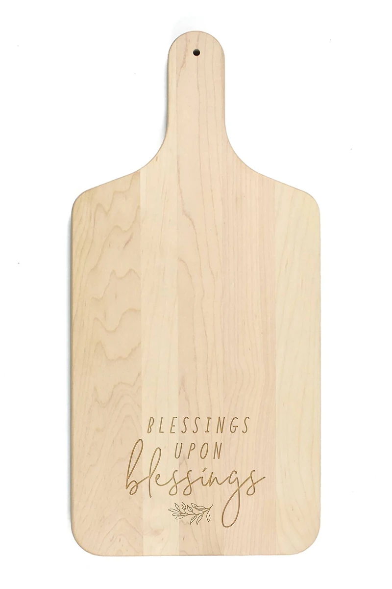 Blessings Upon Blessings Maple Paddle Cutting Board