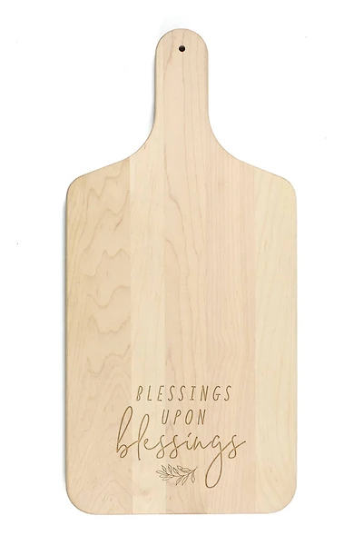 Blessings Upon Blessings Maple Paddle Cutting Board
