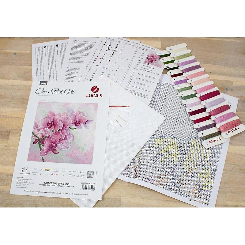 Luca-s Graceful Orchids Counted Cross Stitch Kit