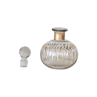 Hello Honey® 10oz. Clear & Gold Etched Glass Mini Decanter