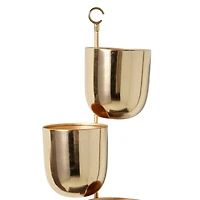 The Novogratz 25" Gold Metal Contemporary Wall Planter