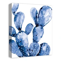 Blue Cactus 16" x 20" Canvas Wall Art