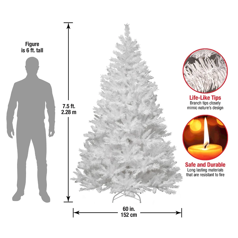 7.5ft. Unlit Winchester White Pine Full Artificial Christmas Tree