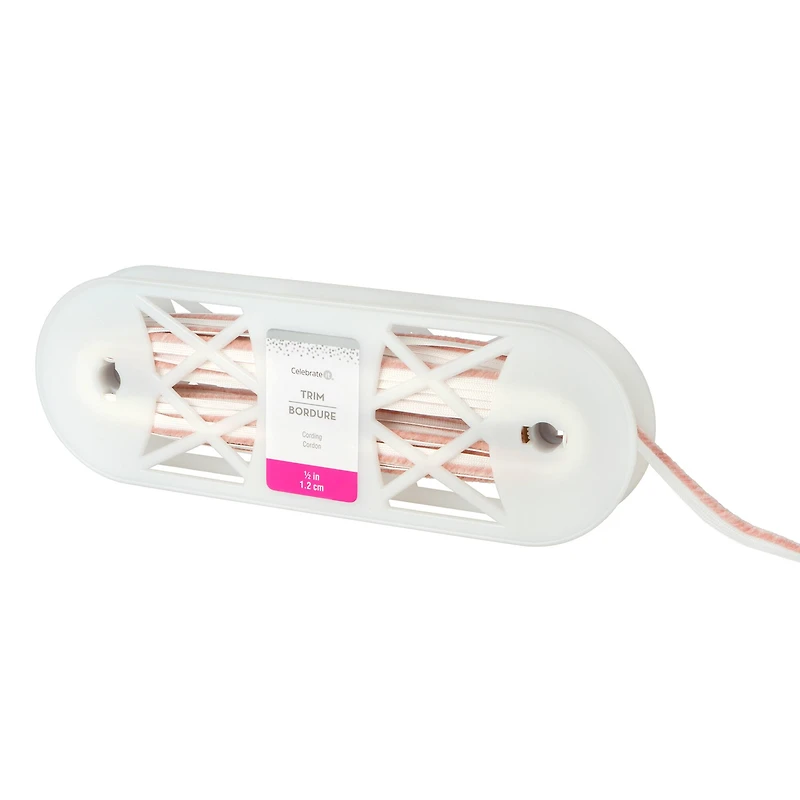 1/2" Pale Pink Velvet Cording Trim by Celebrate It®