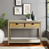 Walker Edison Driftwood Mission Storage Entry Table