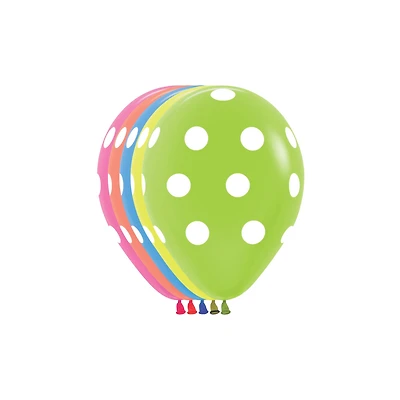 Assorted 11" Polka Dot Latex Balloon, 1pc.