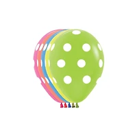 Assorted 11" Polka Dot Latex Balloon, 1pc.