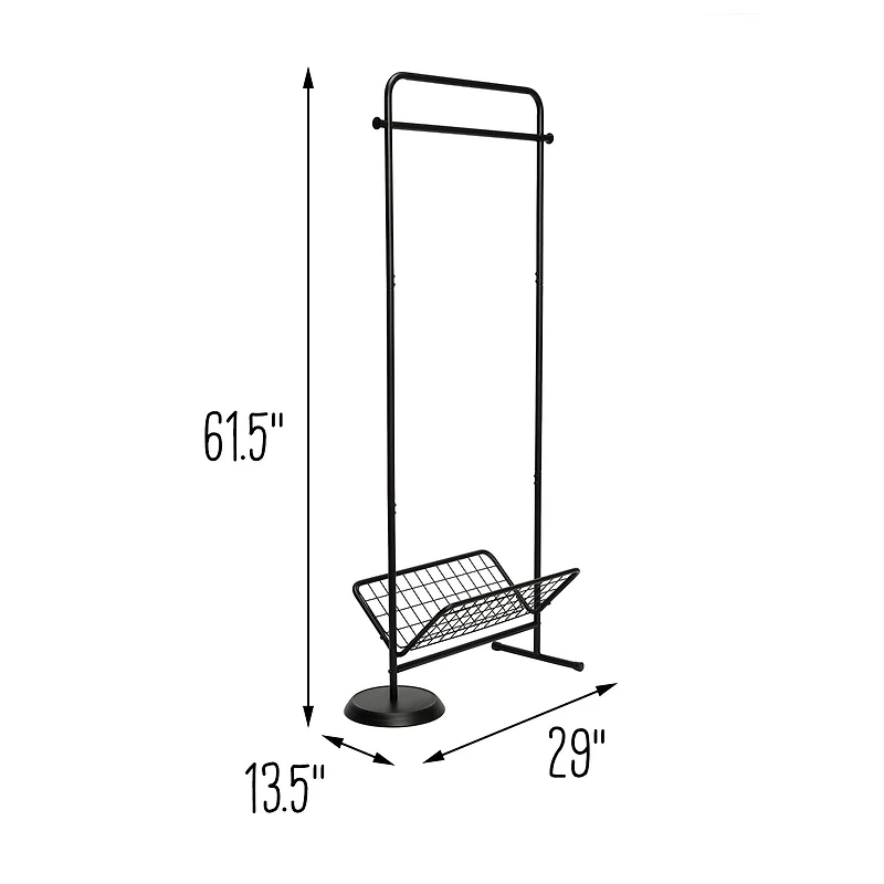 Honey Can Do Swivel Entryway Coat Rack with Shoe Storage