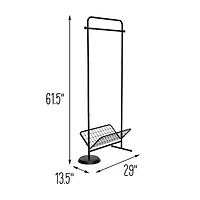 Honey Can Do Swivel Entryway Coat Rack with Shoe Storage