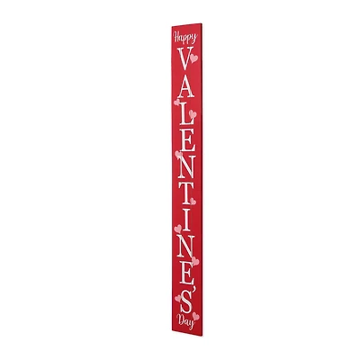Glitzhome® 5ft. Wooden Happy Valentine's Day Porch Sign