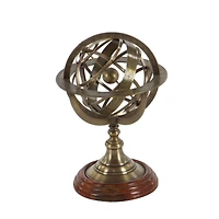 11" Brass Coastal Globe