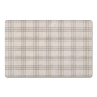 Gray Plaid Floor Mat