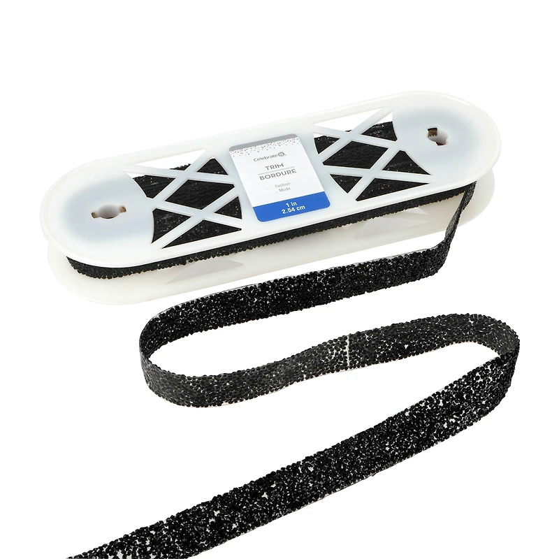 1" Black Diamond Trim by Celebrate It® Fashion Mode