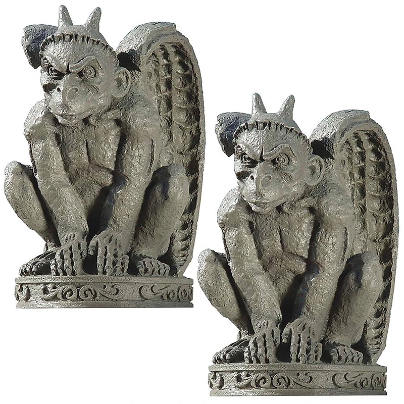 Design Toscano 12" The Cathedral Gargoyle Statues, 2ct.
