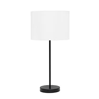 Simple Designs 23" White Fabric Shade Lamp