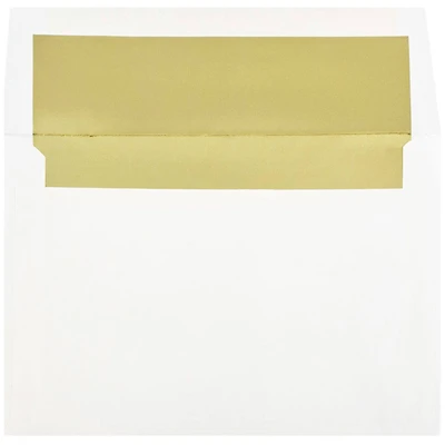 JAM Paper A8 Gold Foil Lined Invitation Envelopes