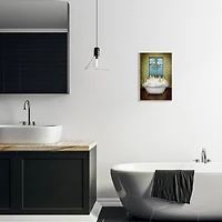 Stupell Industries Ducks Bathing Tub Ocean View Wall Plaque Art