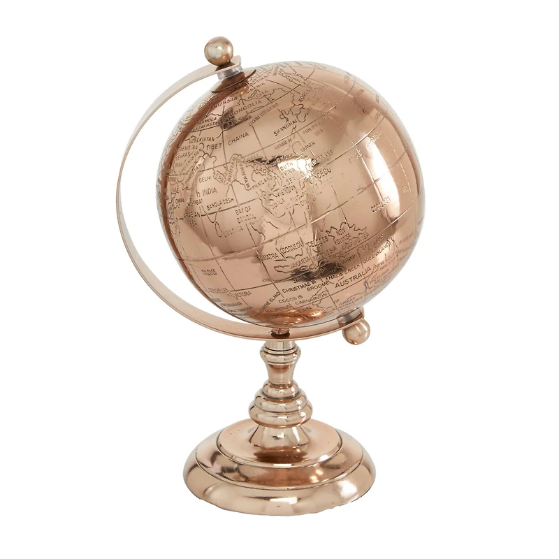 10" Rose Gold Aluminum Traditional Globe