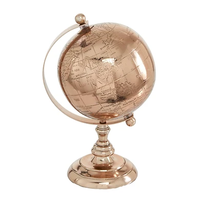 10" Rose Gold Aluminum Traditional Globe