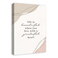 Grateful Heart 16" x 24" Canvas Wall Art