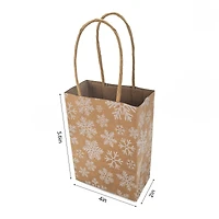 Mini Snowflakes Kraft Gift Bags, 6ct. by Celebrate It™