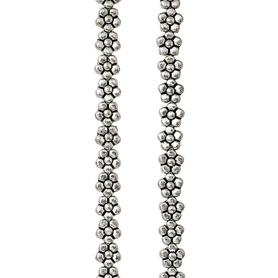 12 Pack: Silver Plated Flower Beads, 7mm by Bead Landing™