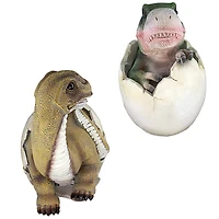Design Toscano Baby Dinosaur Egg Hatchling Statue Set