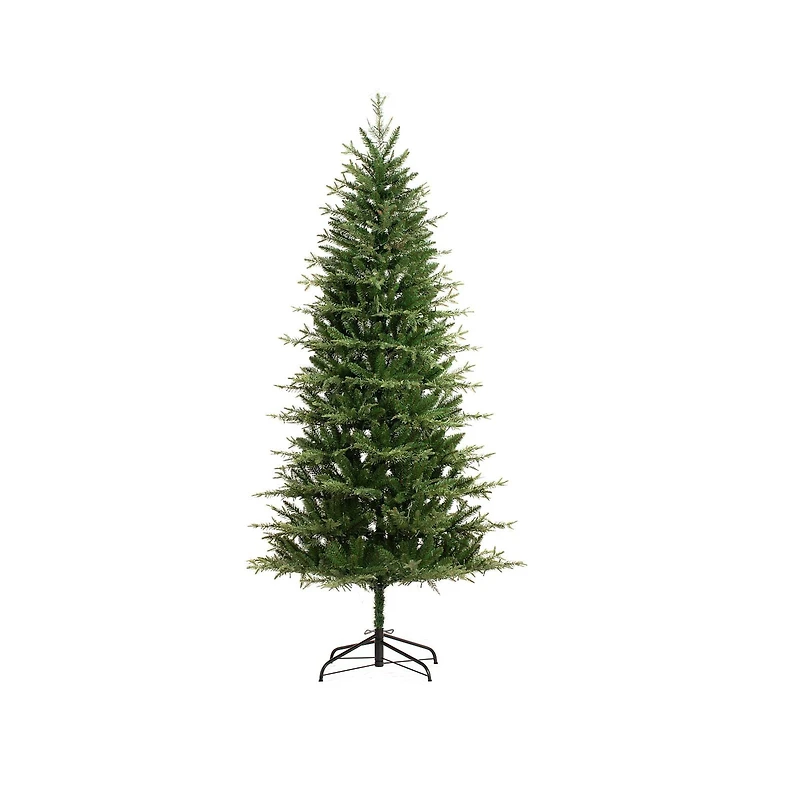 7ft. Pre-Lit Asheville Artificial Christmas Tree, Warm White LED Lights