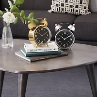 7" Gold Stainless Steel & Aluminum Contemporary Clock Set