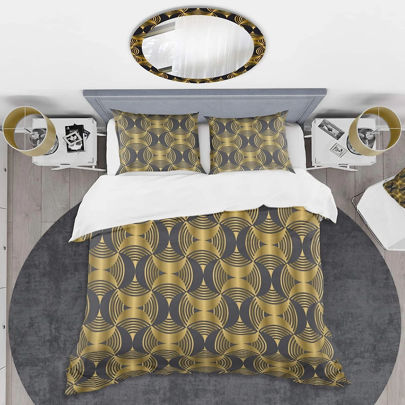 Designart 'Art Deco style modern pattern' Mid-Century Duvet Cover Set