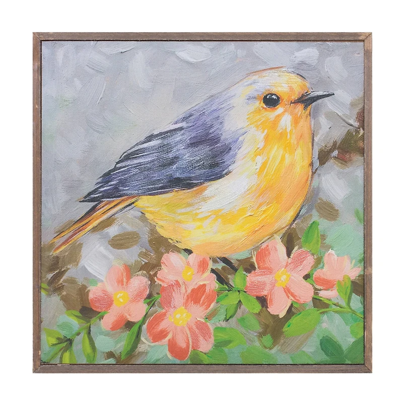 10" Framed Bird Canvas Block Set