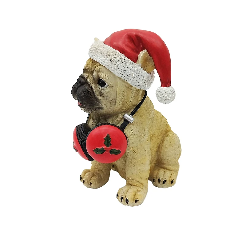 5.5" Bulldog in Santa Hat Tabletop Décor by Ashland®